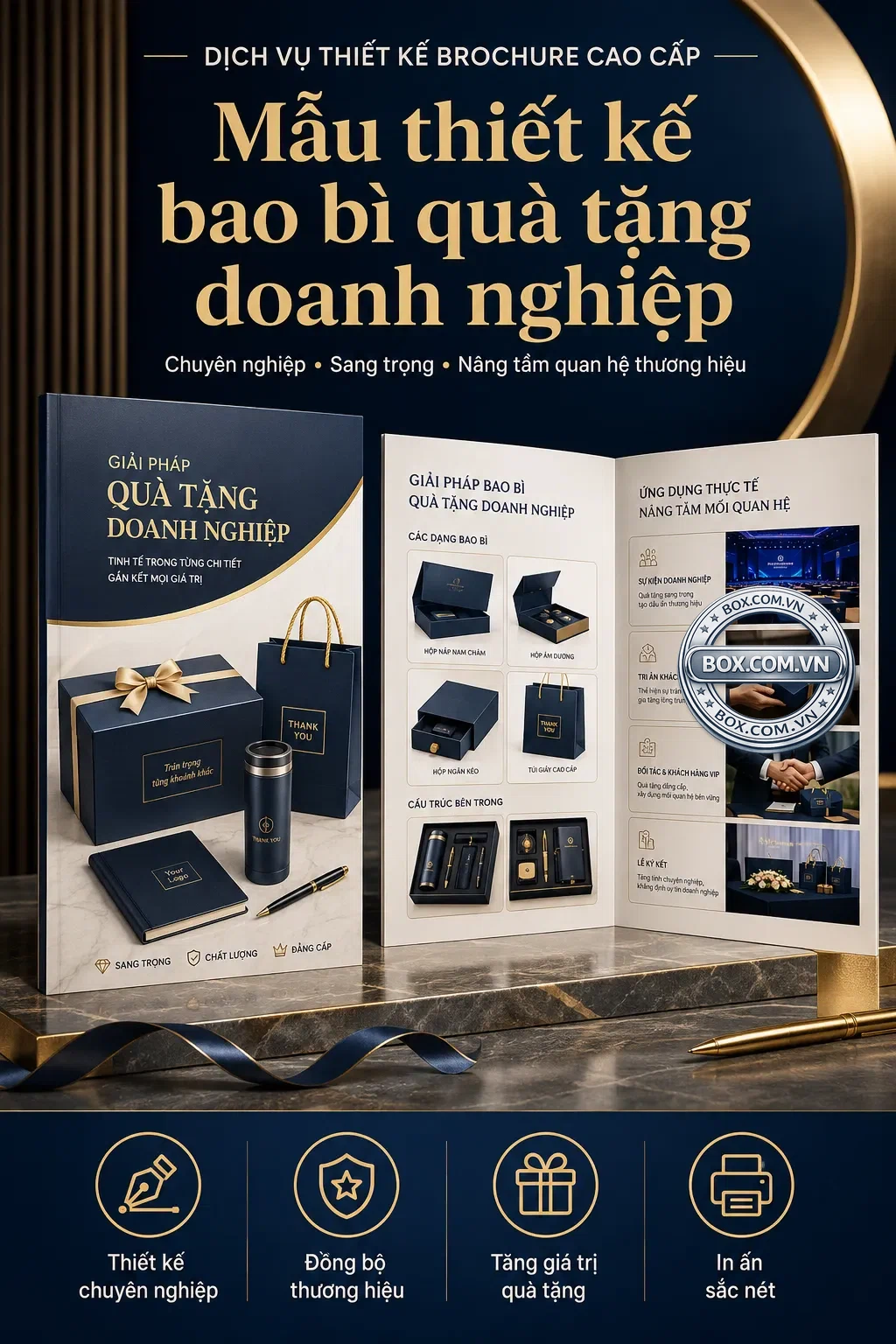 Mẫu thiết kế bao bì quà tặng doanh nghiệp