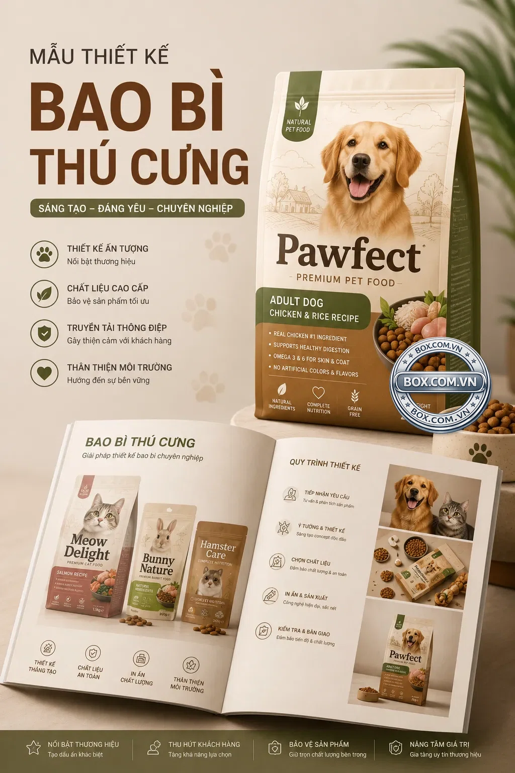 Mẫu thiết kế bao bì thú cưng