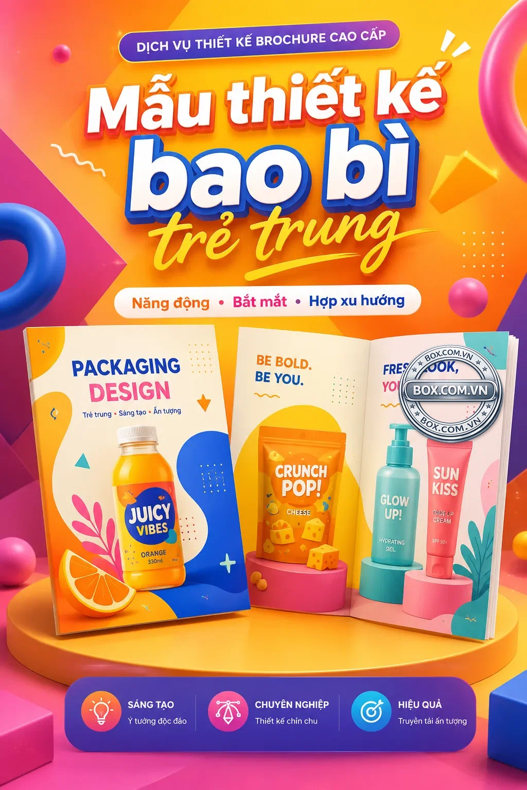 Mẫu thiết kế bao bì trẻ trung