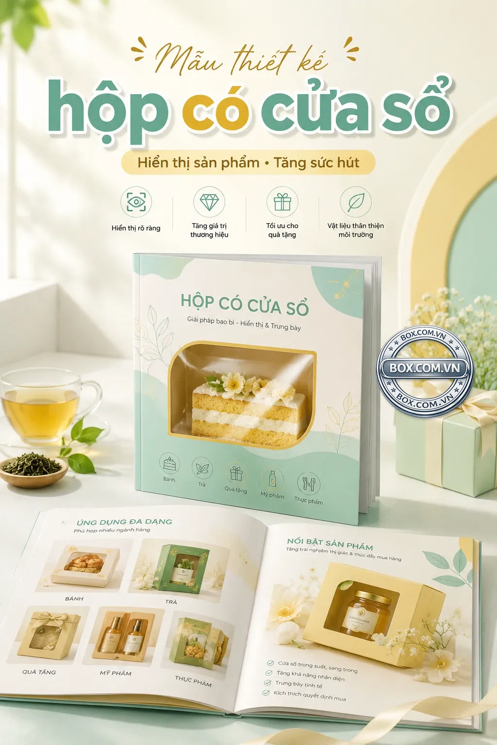 Mẫu thiết kế hộp có cửa sổ