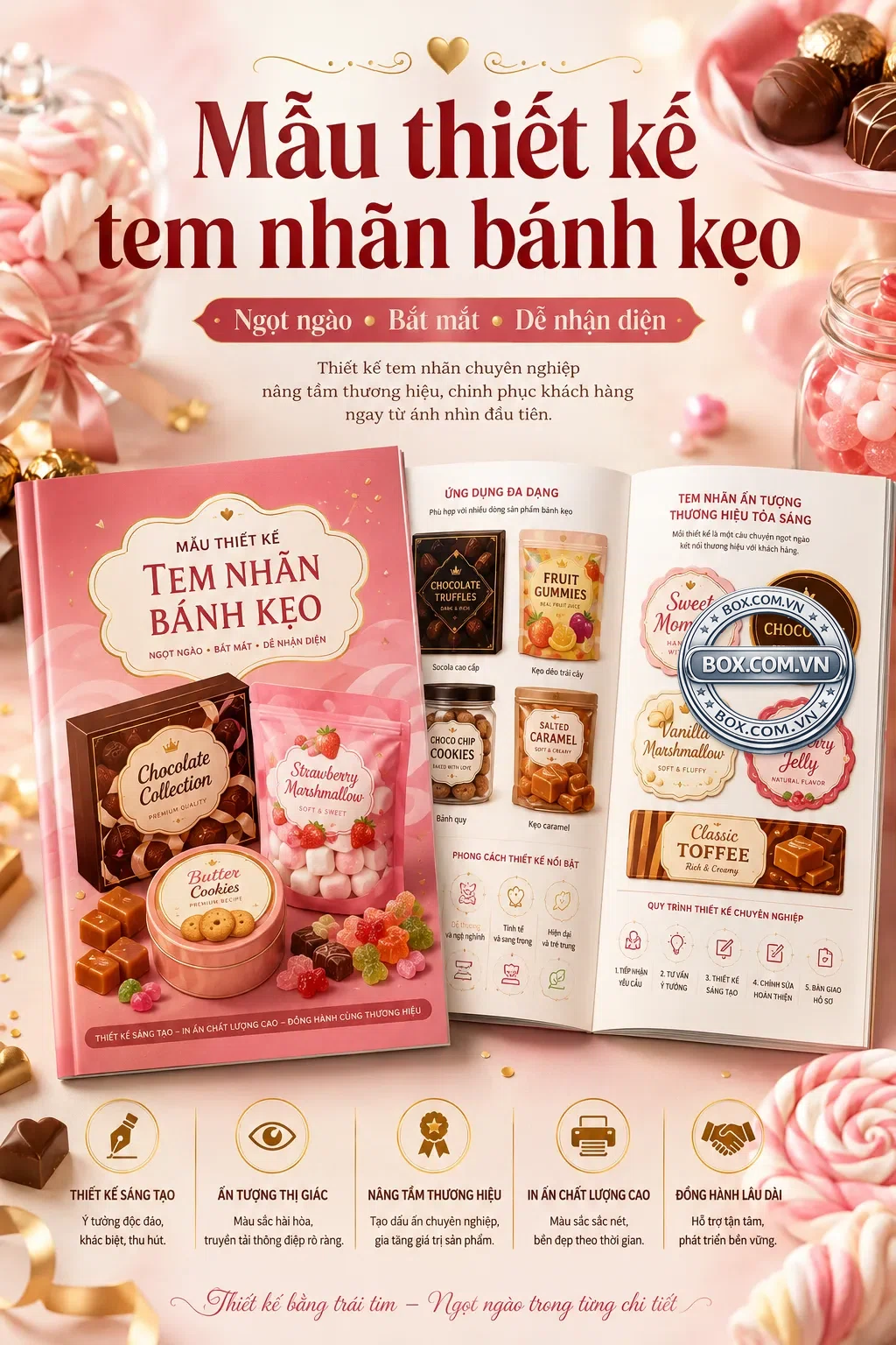 Mau Thiet Ke Tem Nhan Banh Keo
