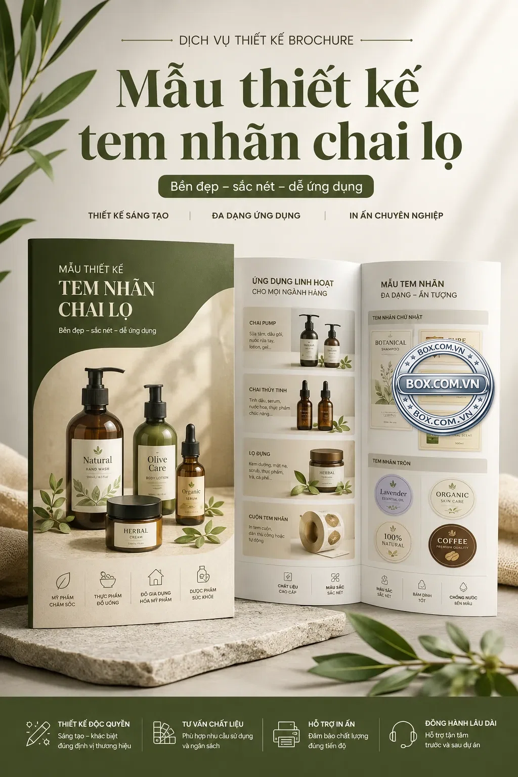 Mẫu thiết kế tem nhãn chai lọ